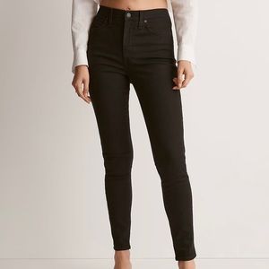 Madewell Tall 10" High-Rise Skinny Jeans in Black Frost